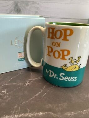 Lenox Dr. Seuss 'Hop on Pop' Mug in White, Teal & Orange